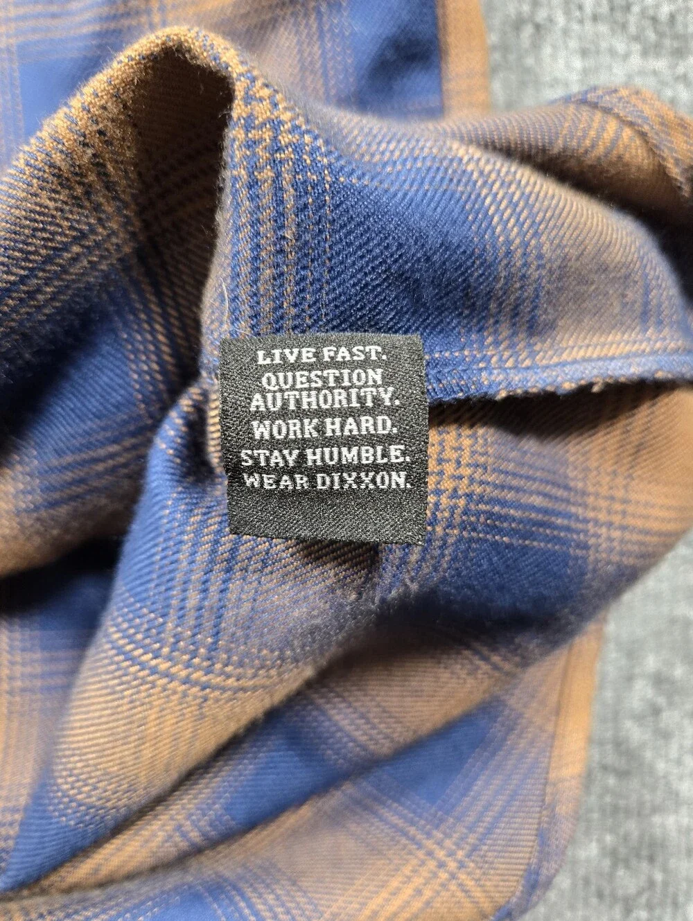 Dixxon Flannel The Eddie 10th Anniversary Blue Brown Plaid Shirt Men's Medium